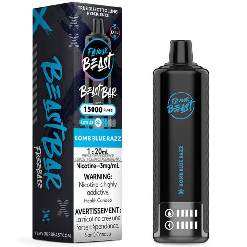 FLAVOUR BEAST BEAST BAR 15K, Flavours: BOMB BLUE RAZZ