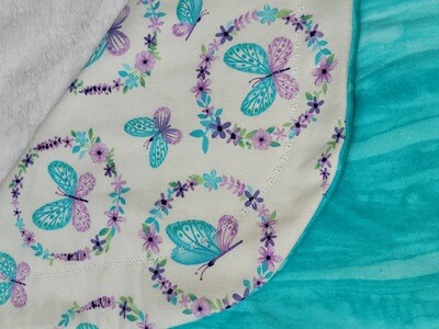 Small Blanket:  40.5 inches x 34.5 inches