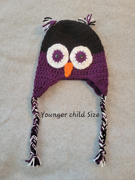 Crocheted Owl Child Hat
