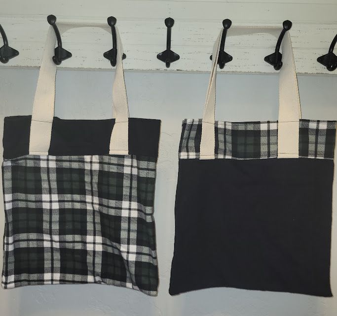 Tote Bag: Green Plaid