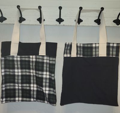 Tote Bag: Green Plaid