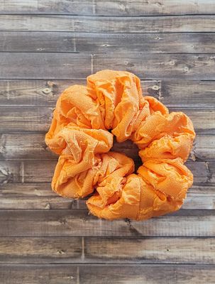 Hair Scrunchie: Orange Ruffled