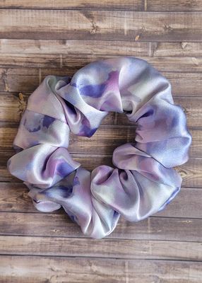Hair Scrunchie: Purple Watercolors