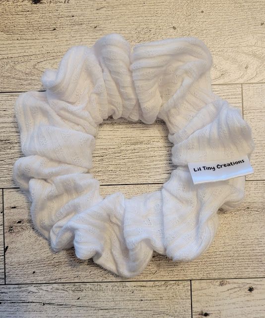 Hair Scrunchie: White