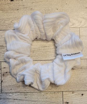 Hair Scrunchie: White