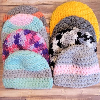 Crochet Beanie Hat: Preemie