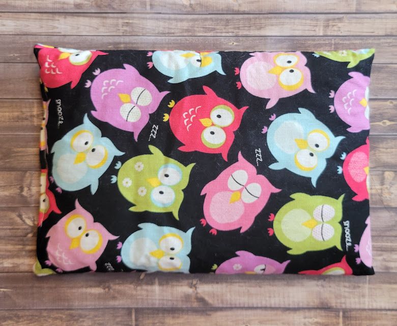 Regular Size Microwave/Freezer Rice Pack: Sleeping Owls
