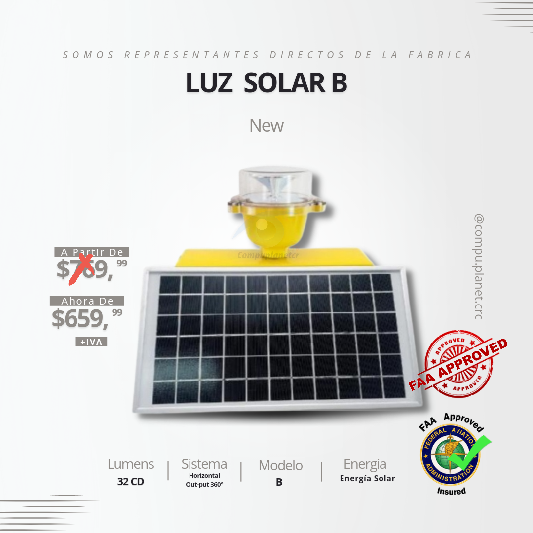 Luz solar doble tipo B, con panel externo modelo TX-LB-01