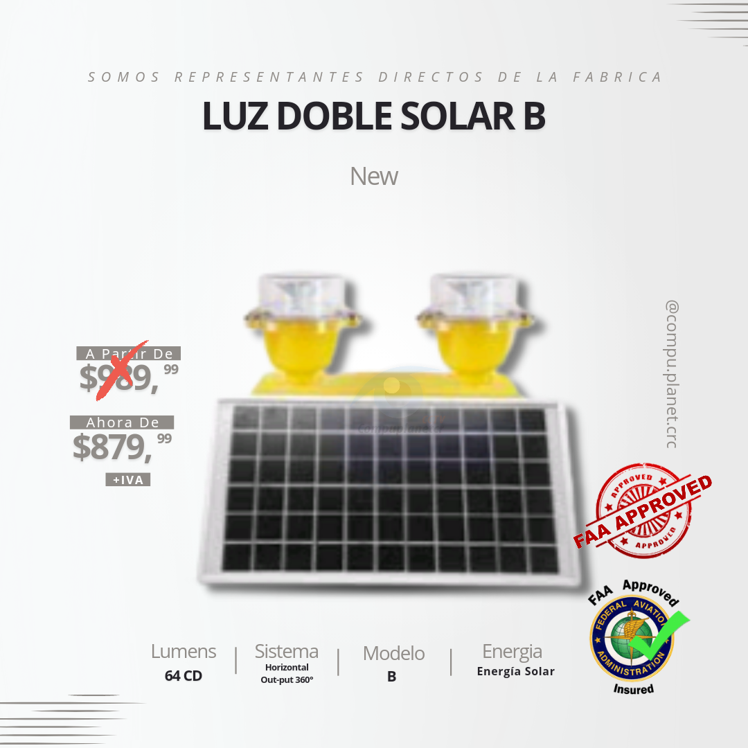Luz Doble Solar tipo B, TX-LB-02