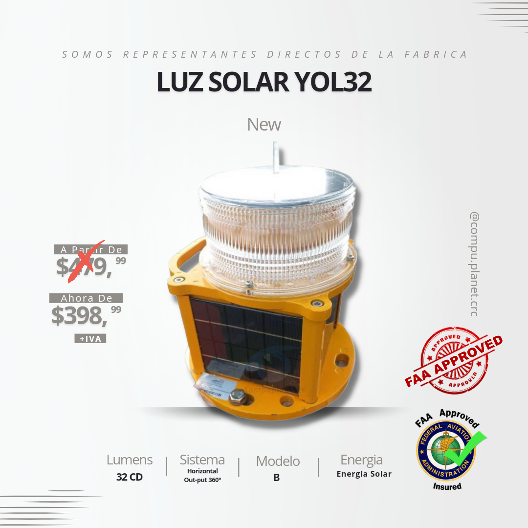 Luz Solar con Panel integrado YOL32