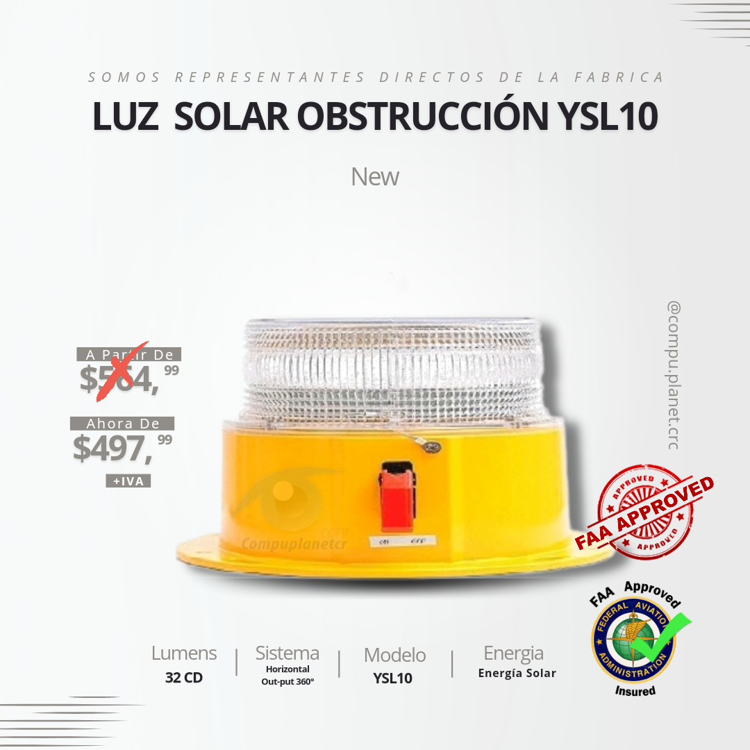 Luz Solar YSL10 para torres de comunicaciones
