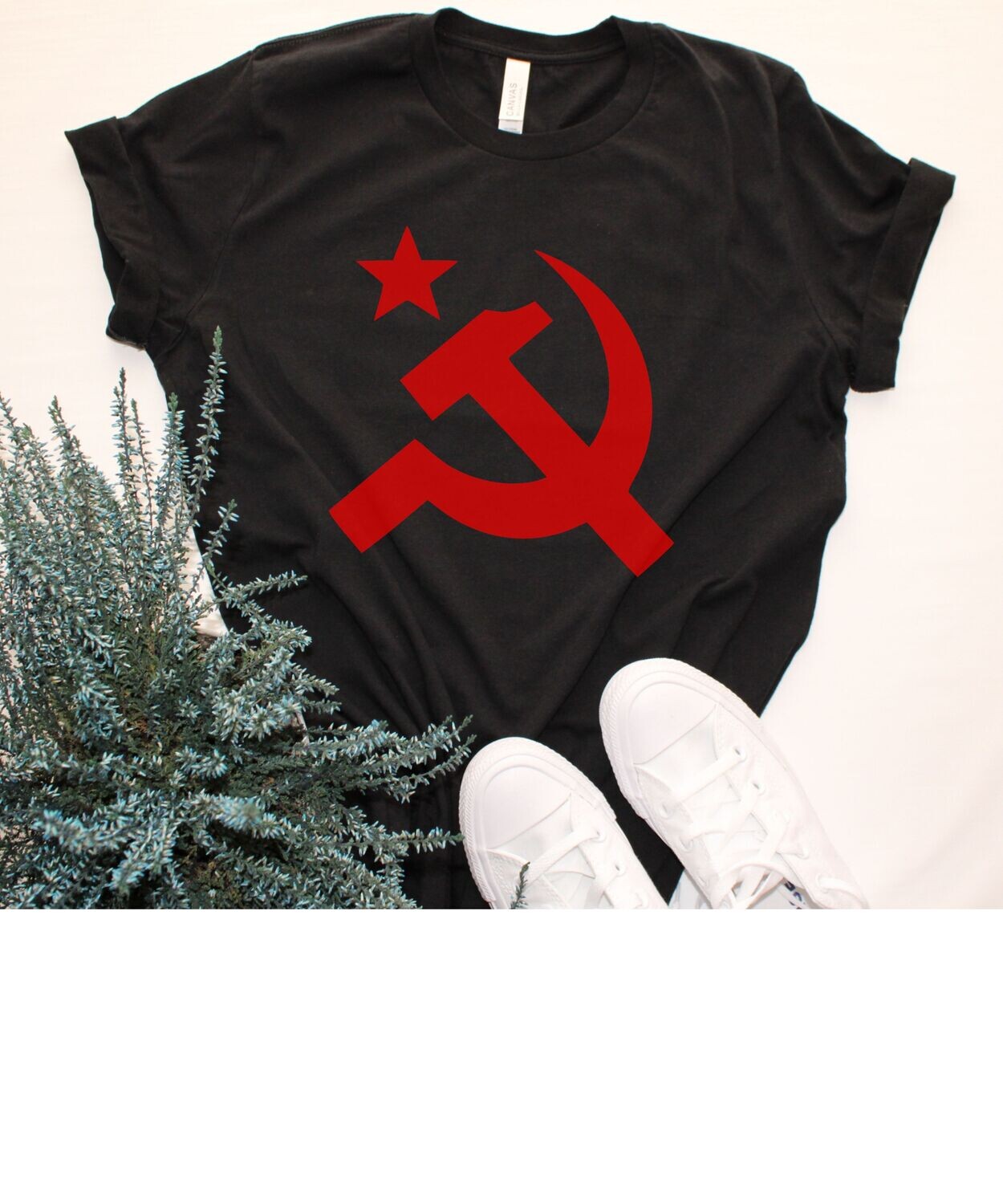 Hammer and Sickle Black Short Sleeve T-Shirt