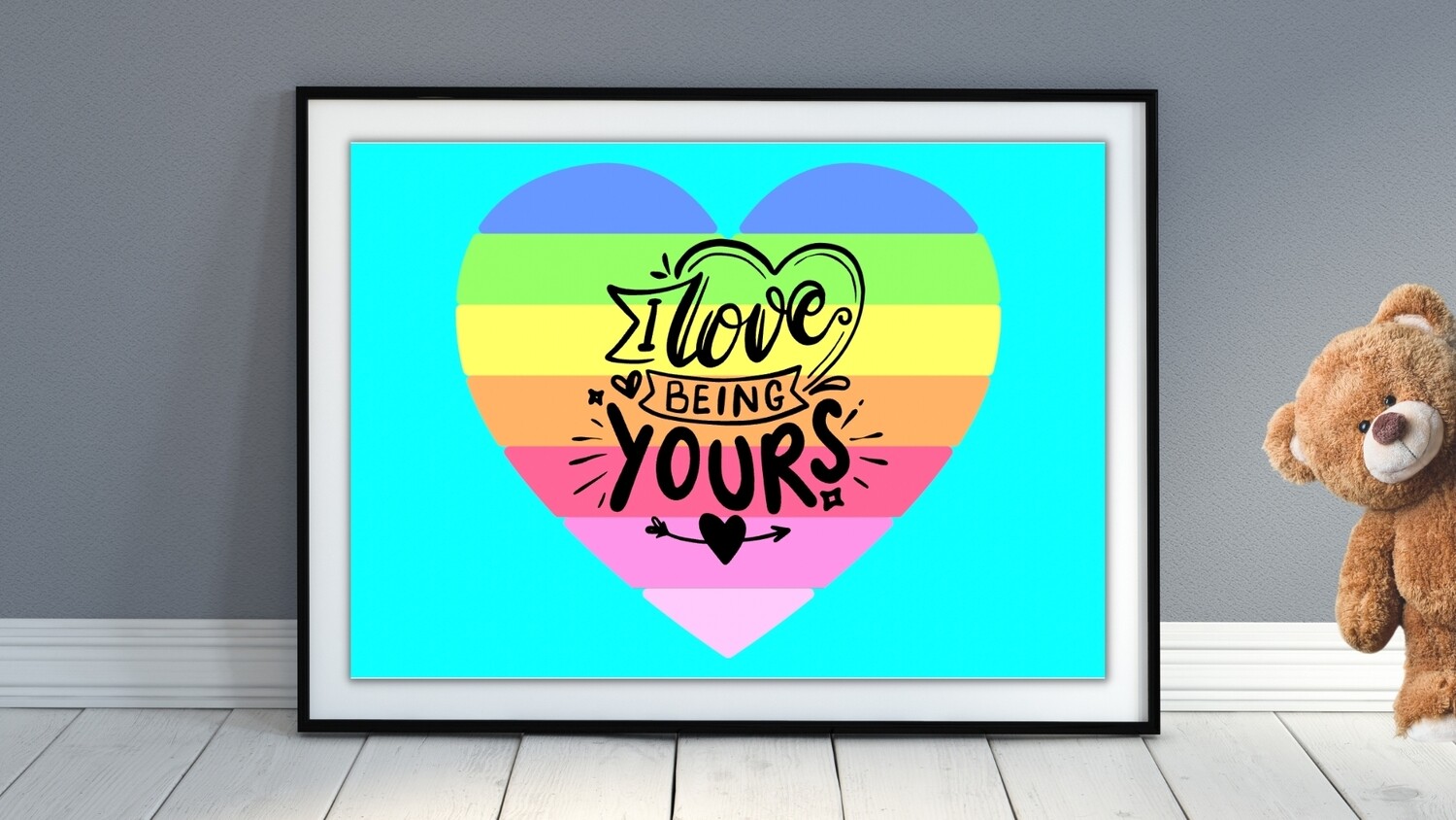 Love Heart Retro Poster