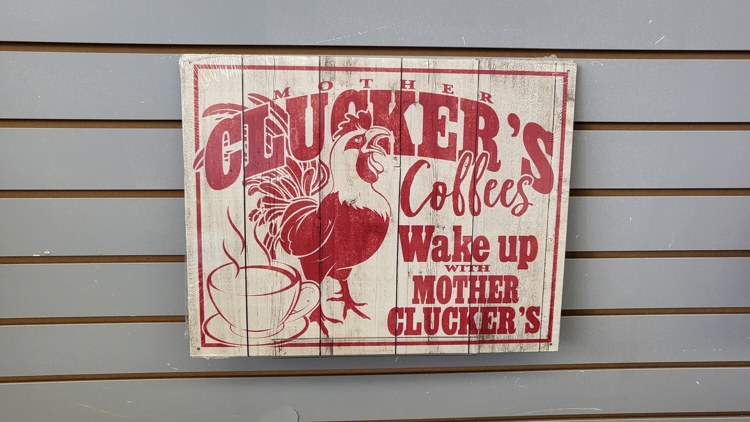 Tin Sign - Mother Clucker&#39;s Coffee
