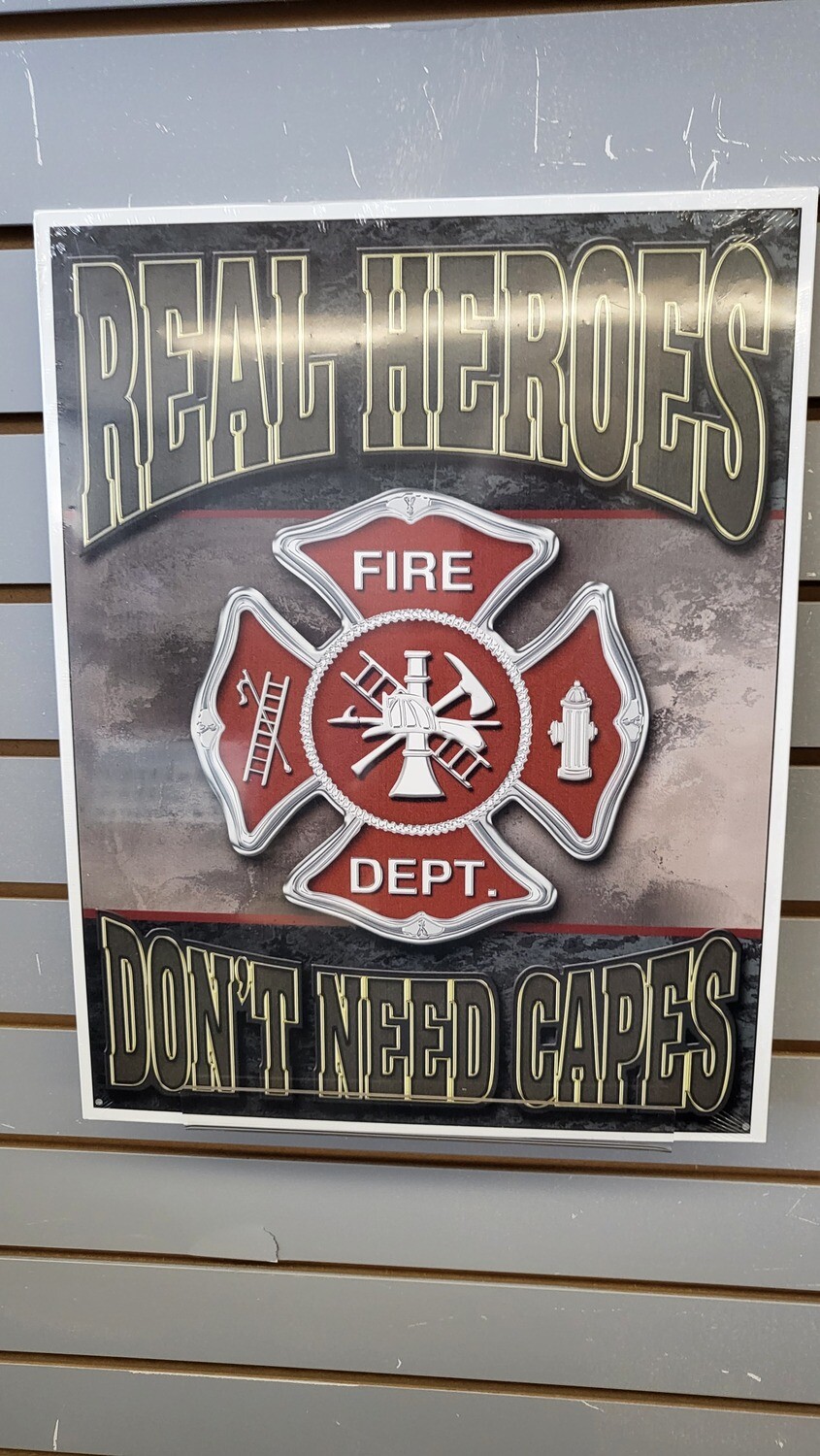Tin Sign - Real Heros