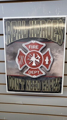 Tin Sign - Real Heros
