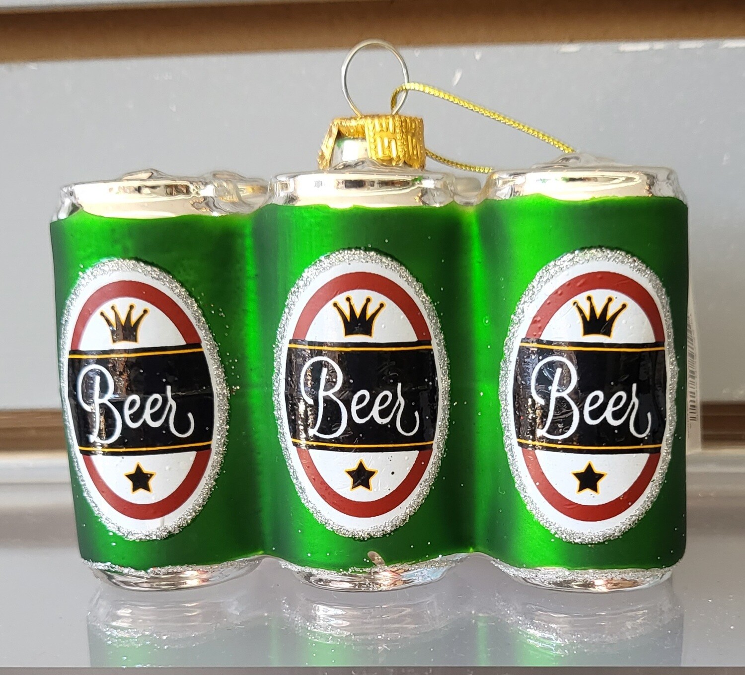 Ornament - Glass - Beer - 6 Pack