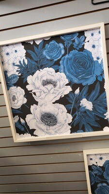 Print-Navy Flowers