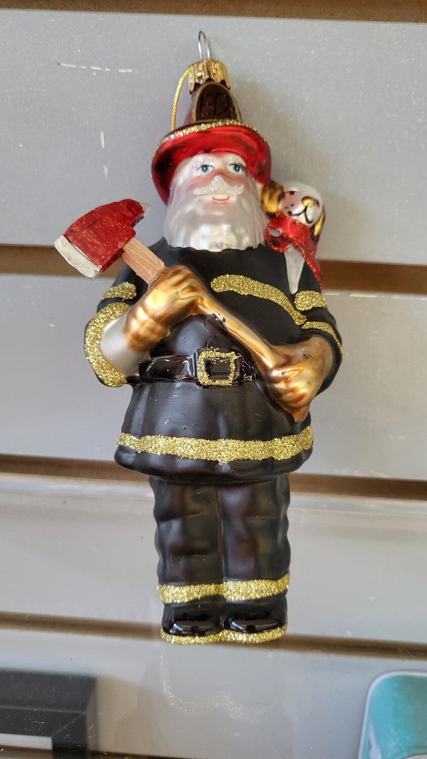 Ornament - Glass - Firefighter