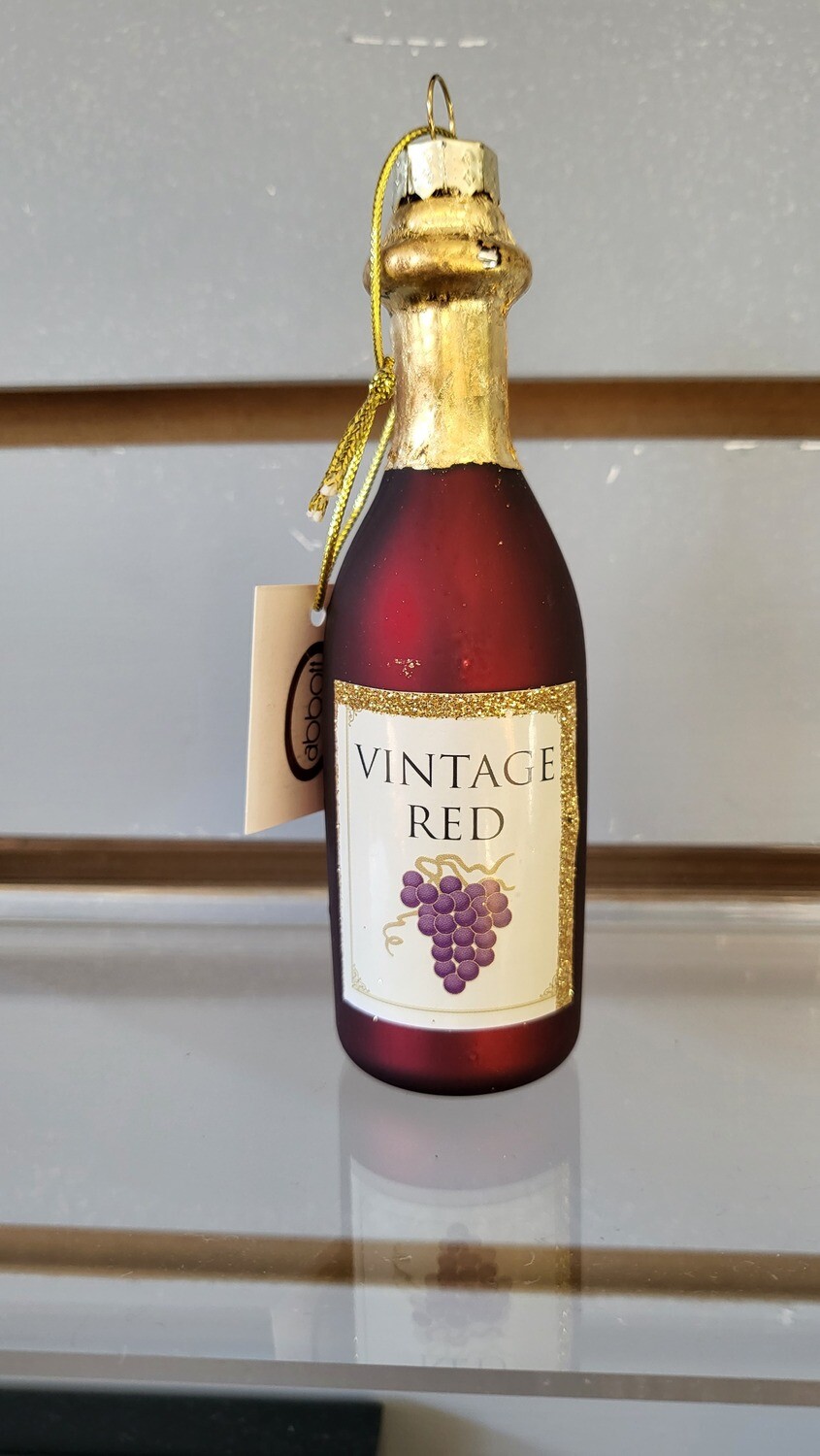 Ornament - Glass - Wine Bottle
