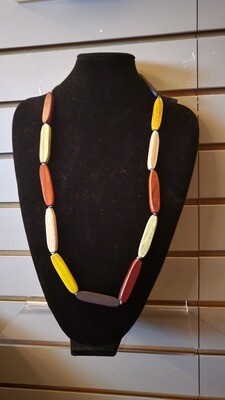 Necklace-Multi Coloured-Wood