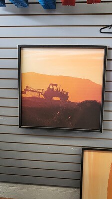 Print-Sunset Tractor