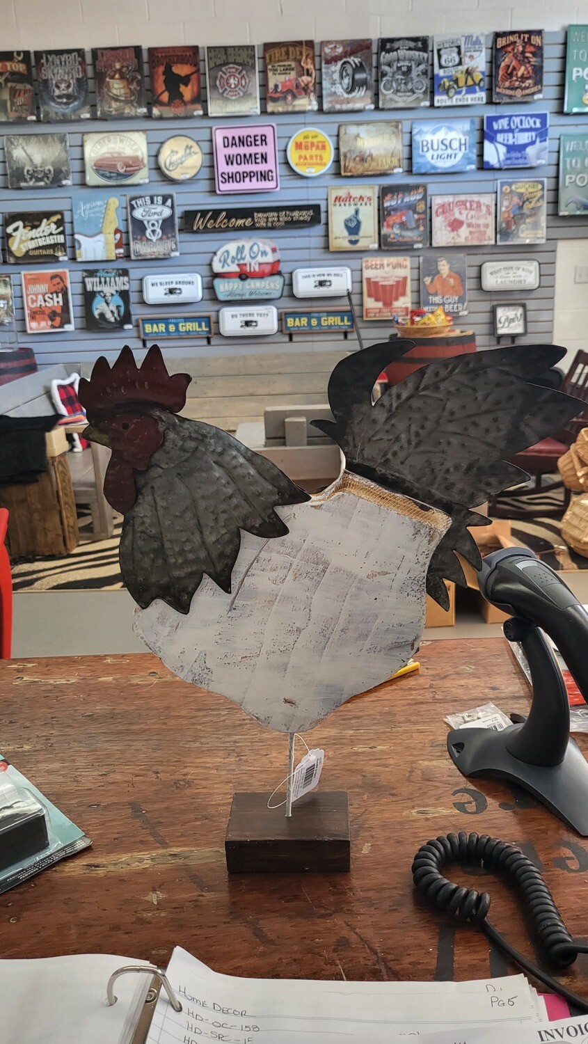 Rooster On Stand