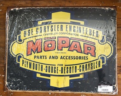 Tin Sign - Mopar Logo