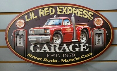 Tin Sign - Little Red Express Garage