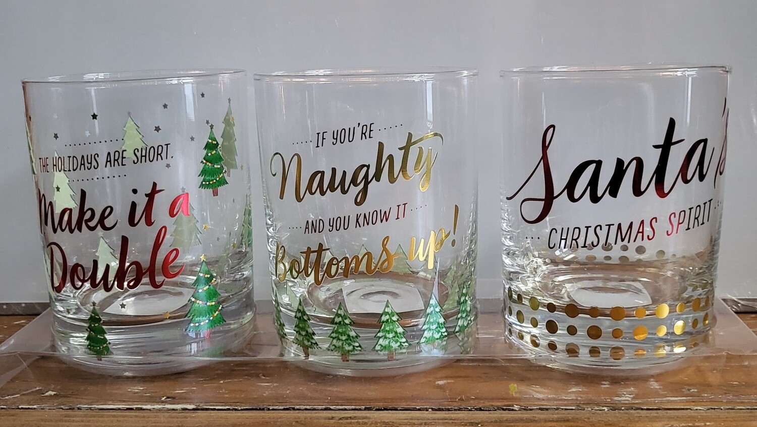 Glasses -  3 pc set Humorous Christmas