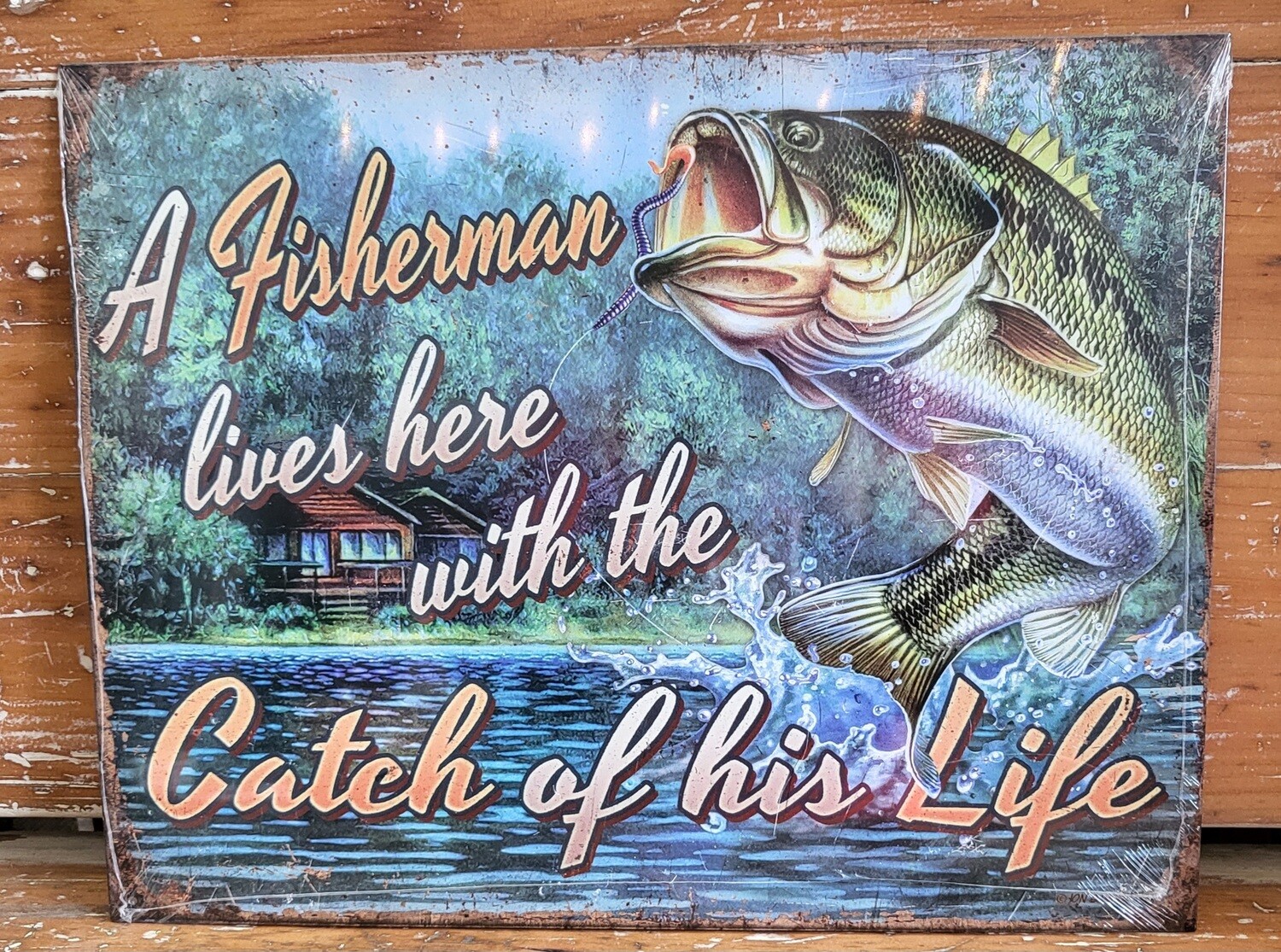Tin sign - Fisherman&#39;s Catch