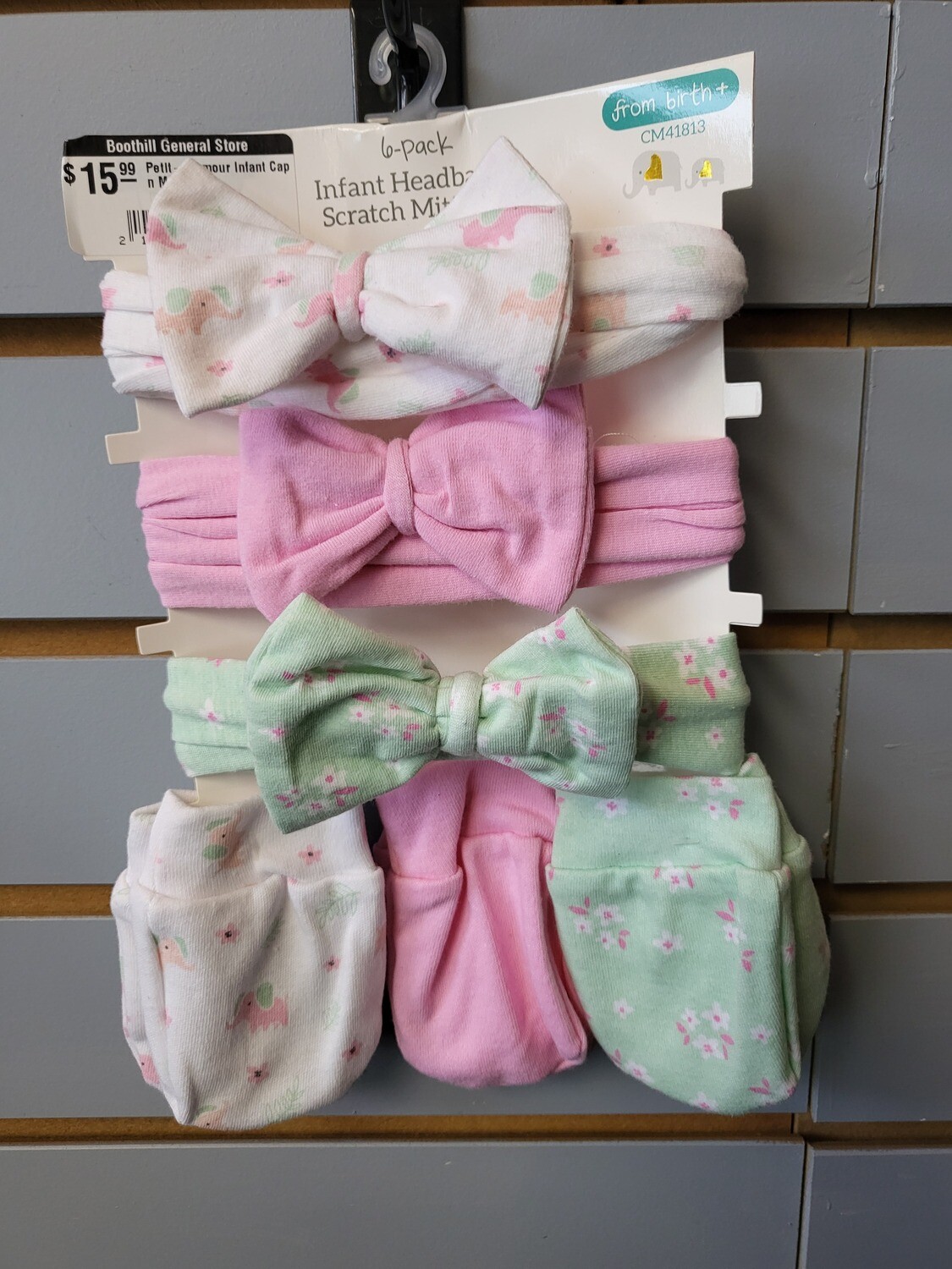 Petit-L&#39;amour Infant Cap n Mitts-6pc