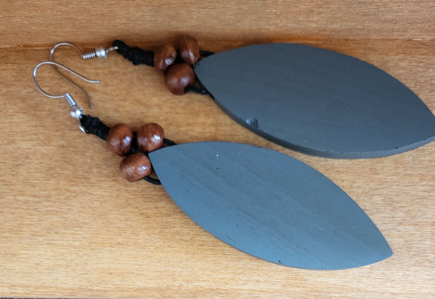Earrings - Wood Leaf