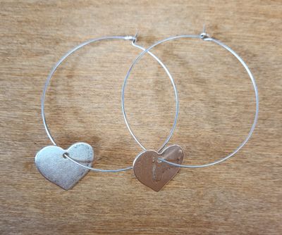 Earrings-Silver Plated Hearts