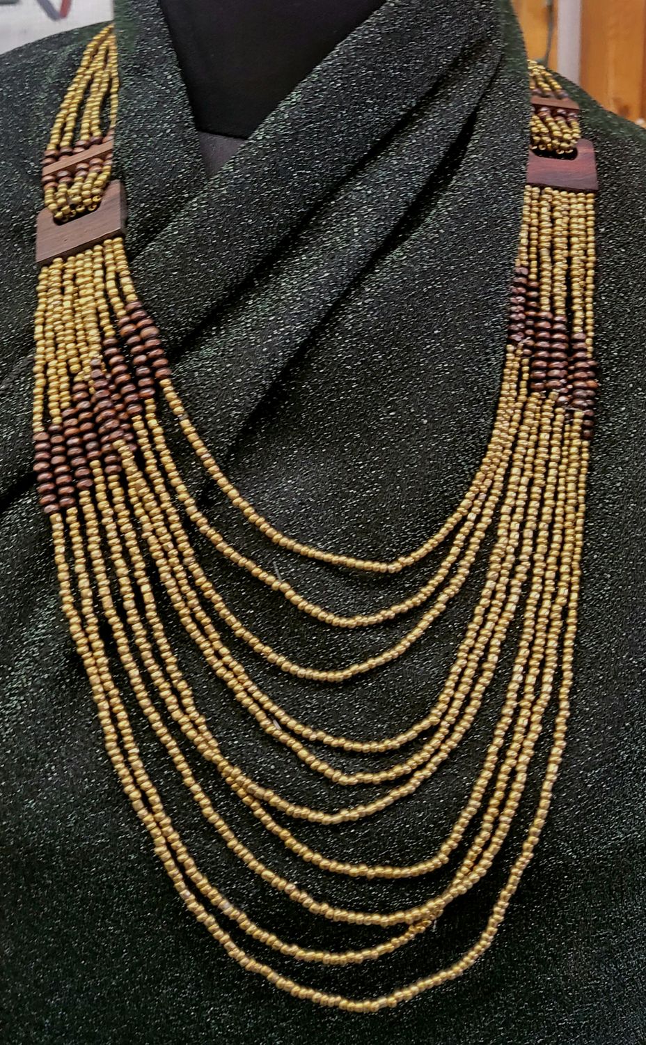 Necklace - Gold n Brown