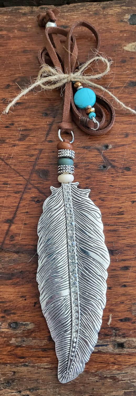 Necklace- Feather - Silver