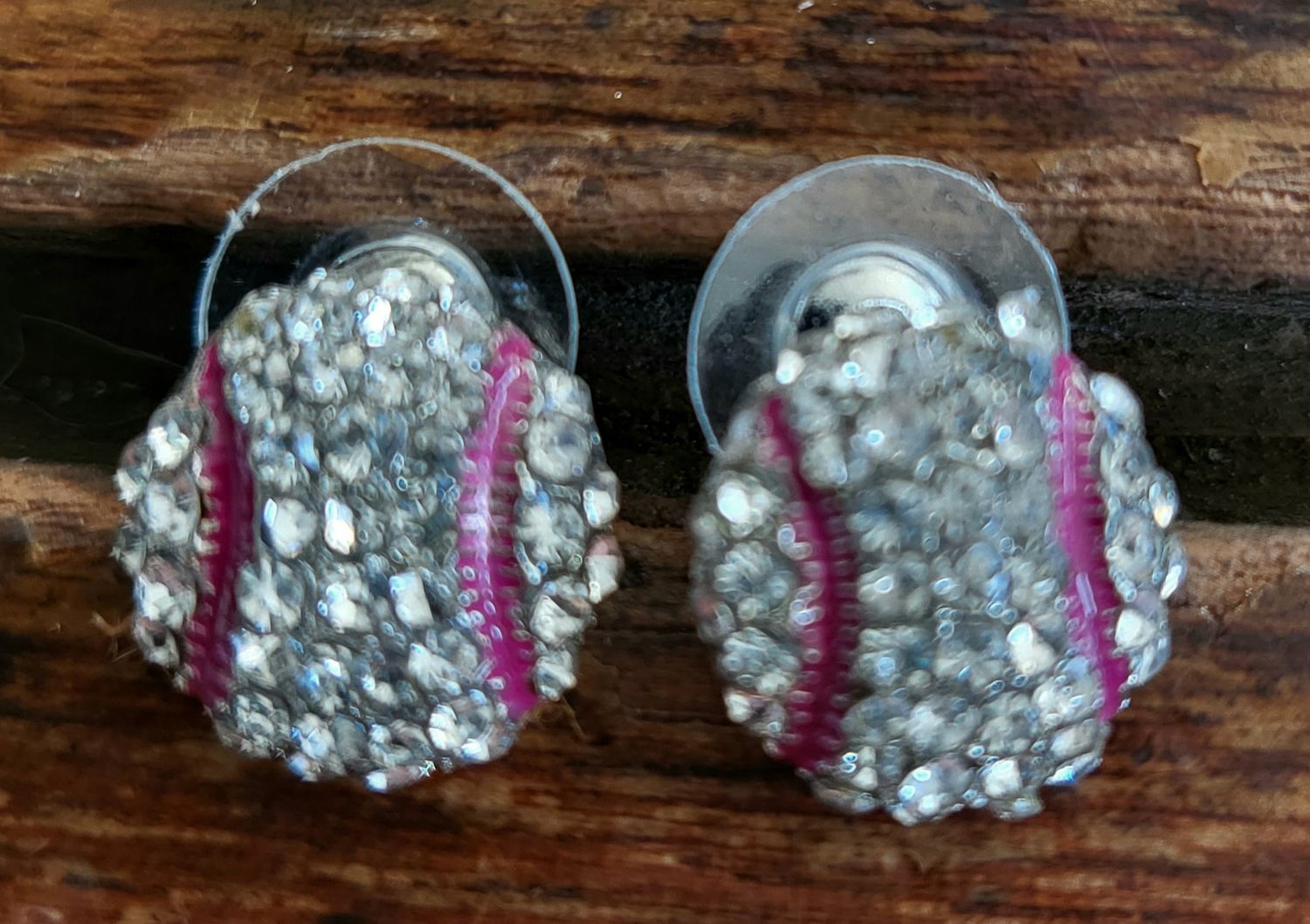 Earrings - Baseball - Rhinestone