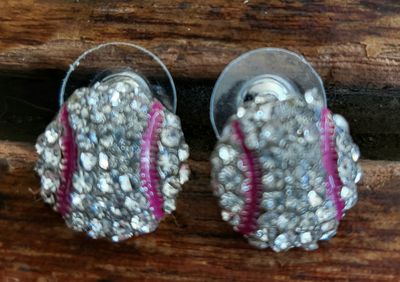 Earrings - Baseball - Rhinestone