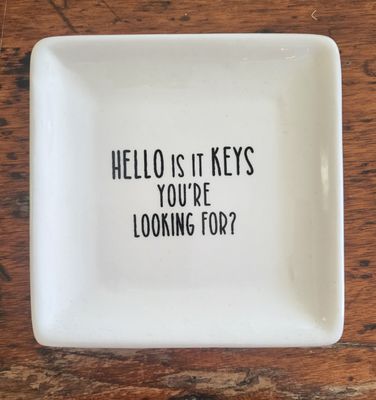 Tray Ceramic Key/Change  - Hello