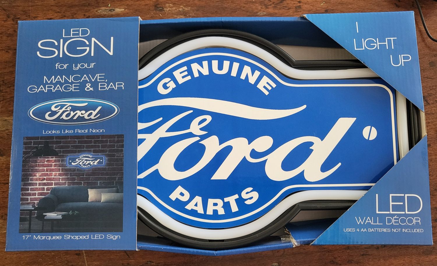 Light Up Sign - LED &quot;Genuine Ford Parts&quot;