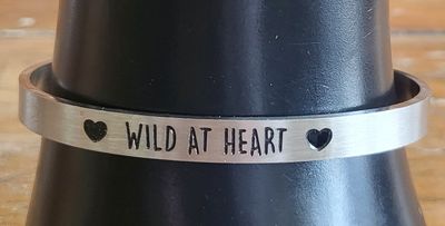 Bracelet- Stainless Steel - &quot; Wild at Heart&quot;