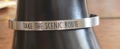 Bracelet - Stainless Steel - &quot;Take the Scenic Route&quot;