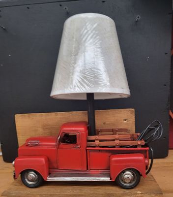 Lamp - Metal Red Truck