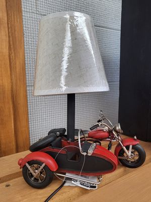 Lamp - Metal Red Motorcycle