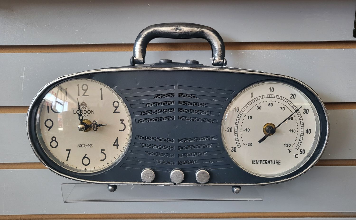 Clock &amp; Thermometer - Vintage Radio