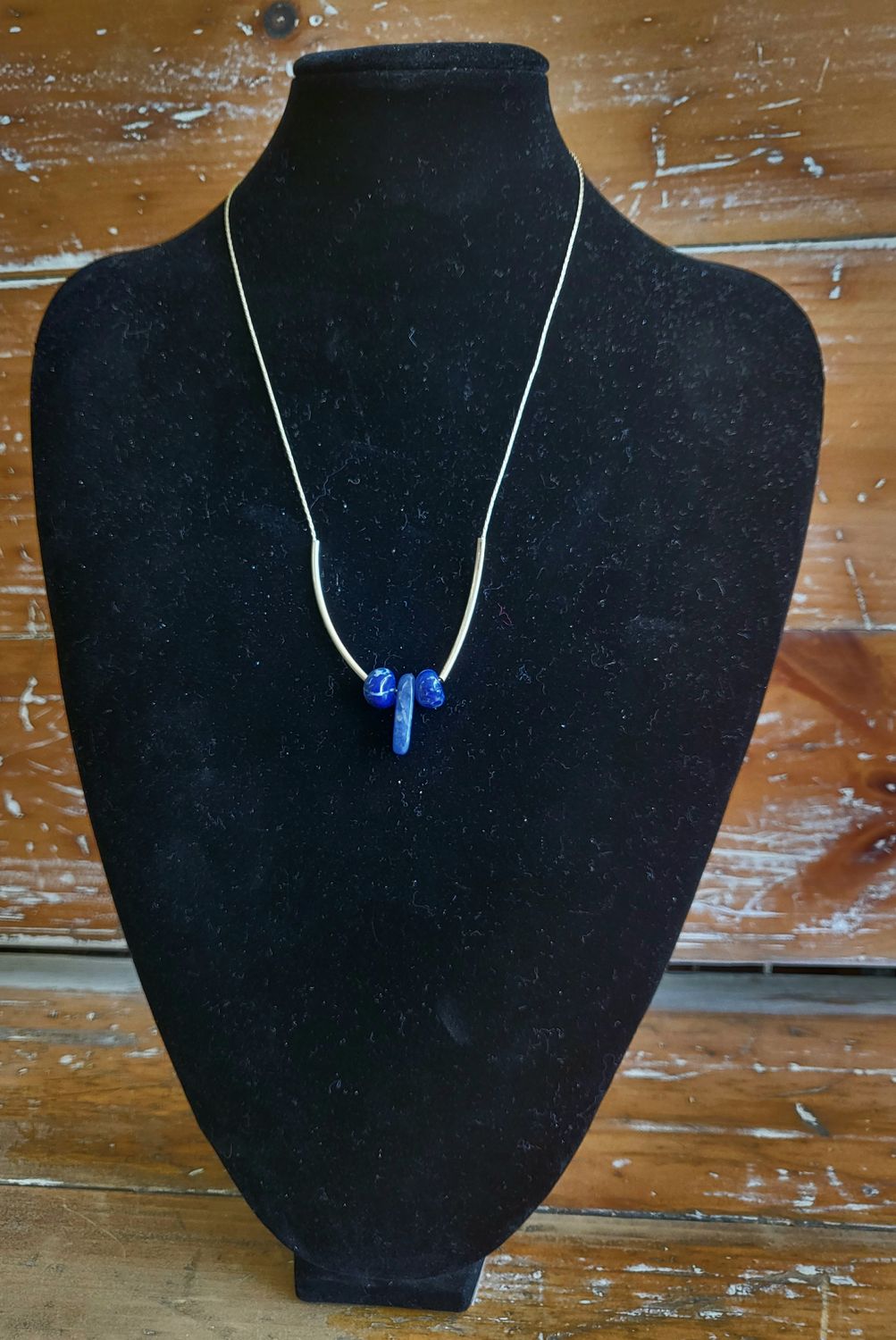 Necklace - Cobalt Coloured Stone