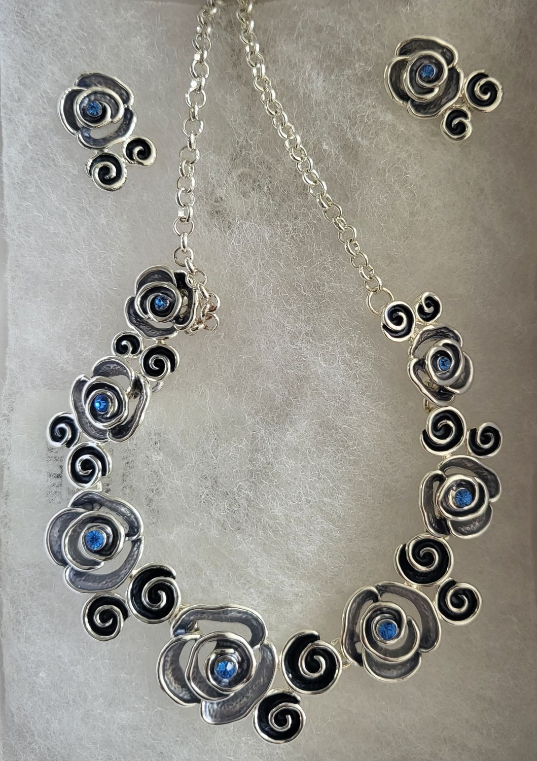 Necklace &amp; Earring Set -Blue Stone