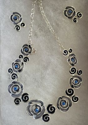 Necklace &amp; Earring Set -Blue Stone