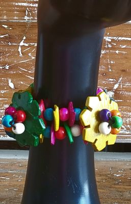Bracelet - Wooden Flowers