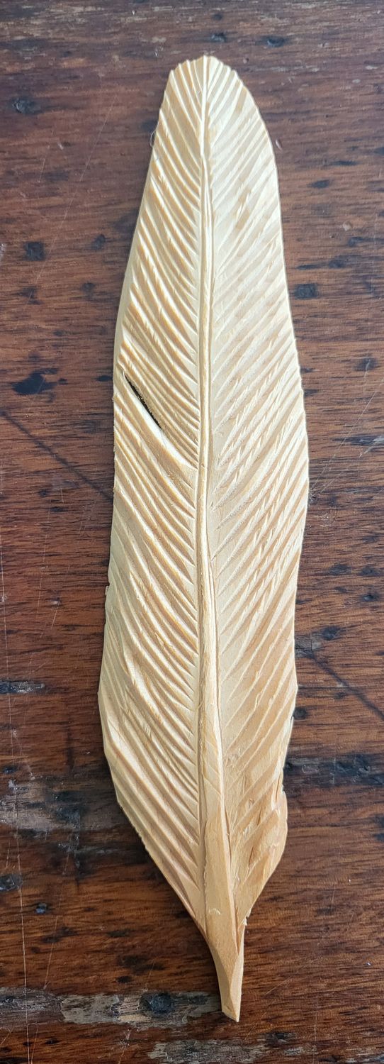 Feather - handcarved